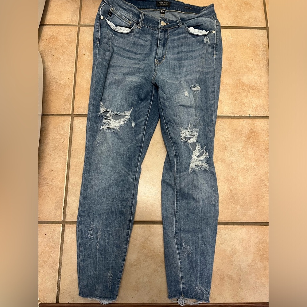 Womens plus Judy blue skinny blue jeans